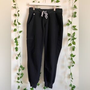 Figs black jogger style scrub pant SP
